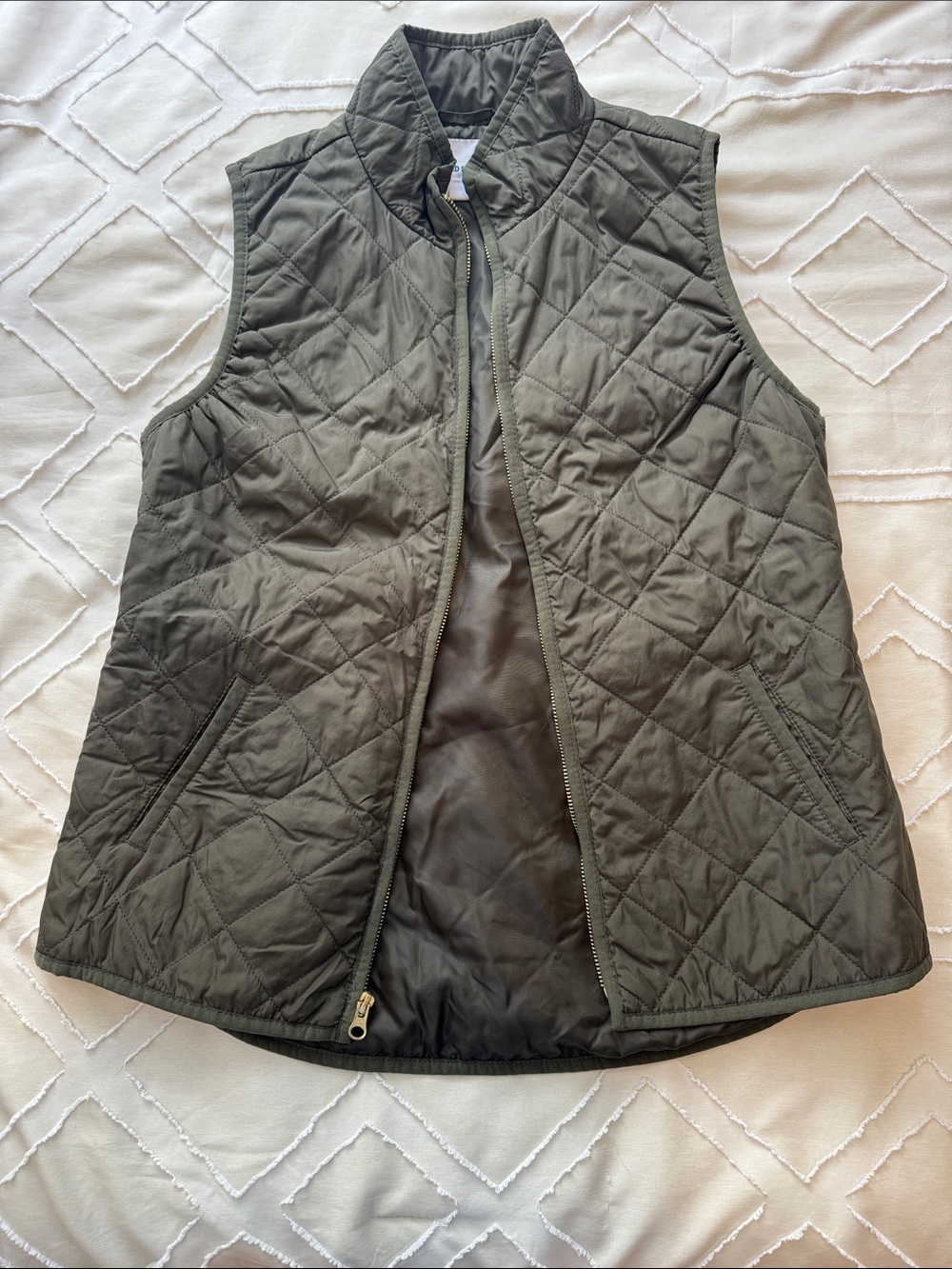 Old Navy Quilted Olive Green Vest